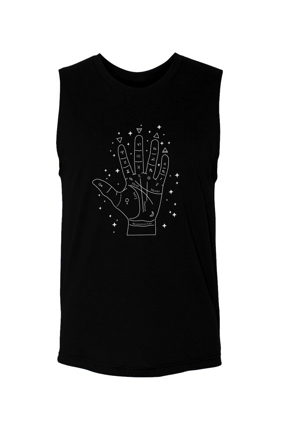 Palmistry (White)-Unisex muscle tank