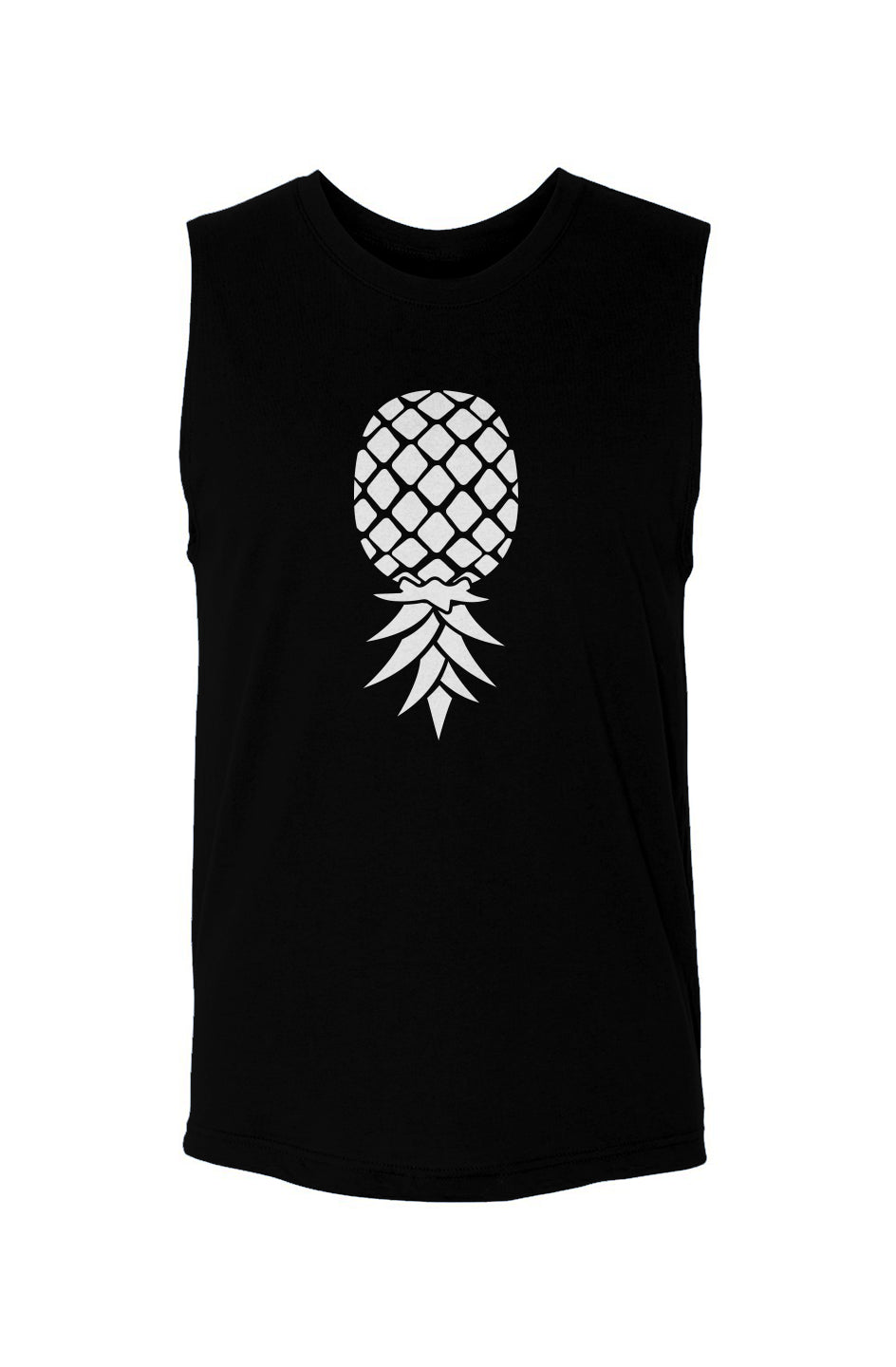 Pineapple (White)-Unisex muscle tank