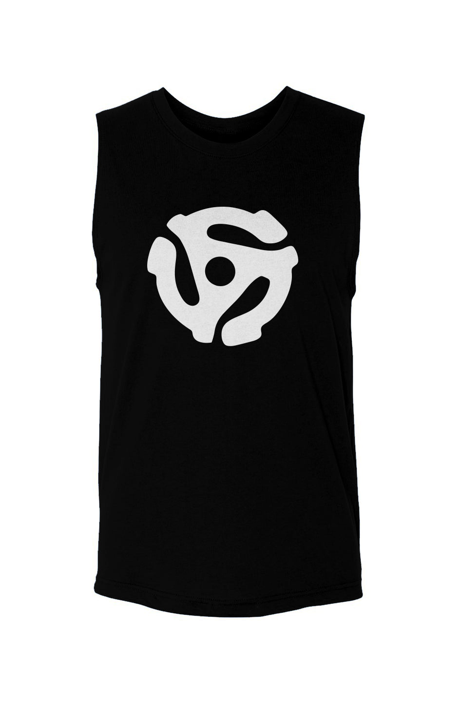 Plastic-45-rpm-adapter/spider (White)-Unisex muscle tank