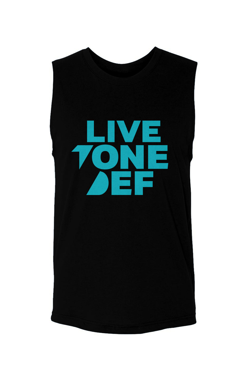 Live tone def (Blue) unisex muscle tank