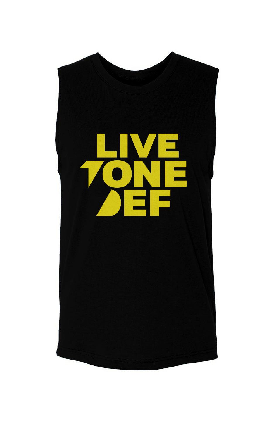 Live tone def (Yellow) unisex muscle tank