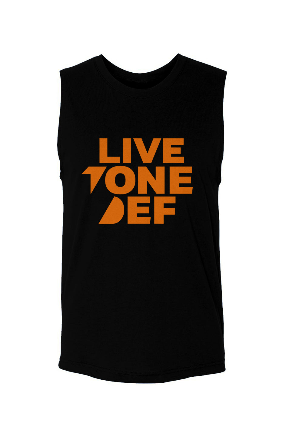 Live tone def (Orange) unisex muscle tank