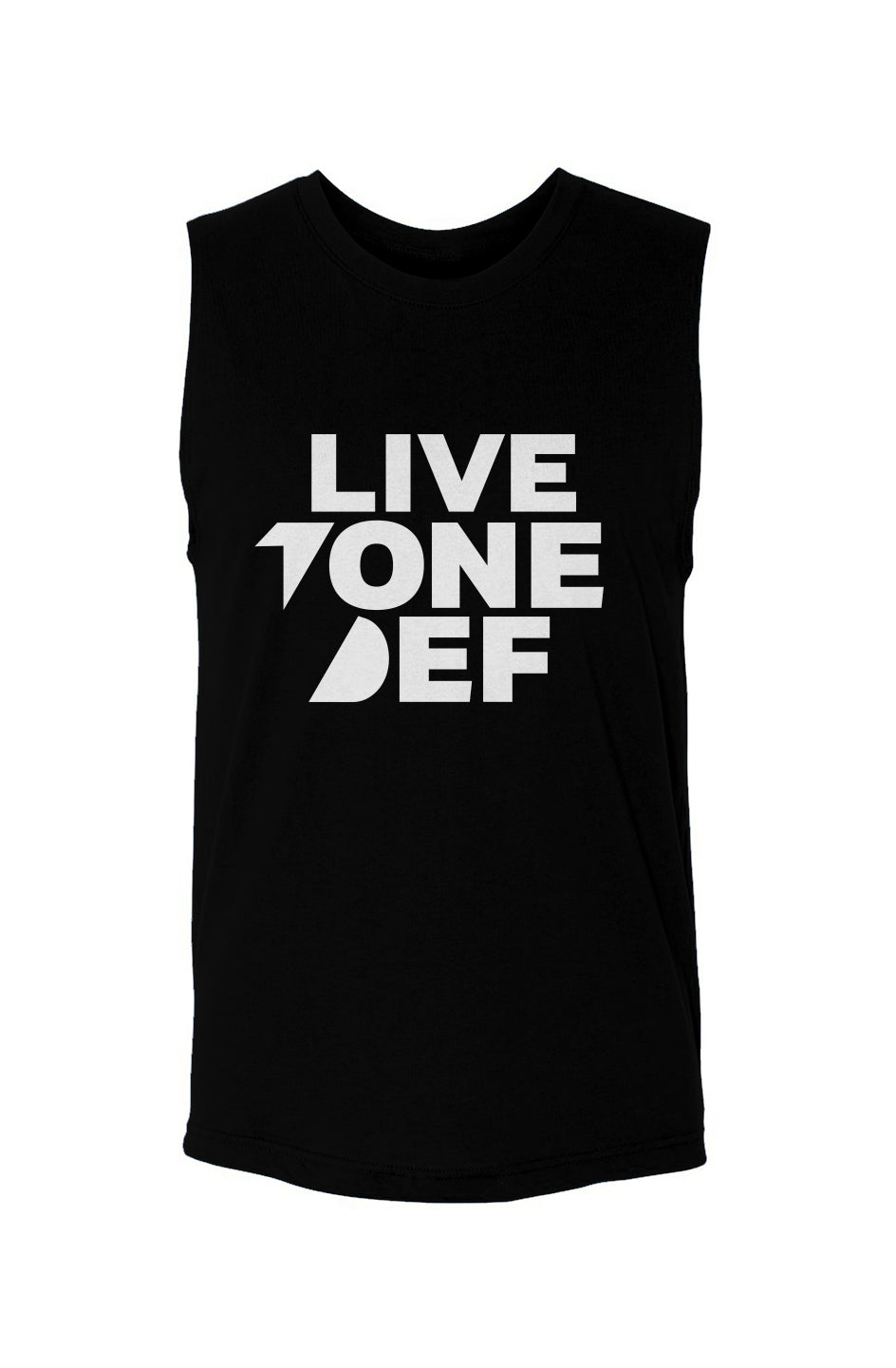 Live tone def (White) unisex muscle tank