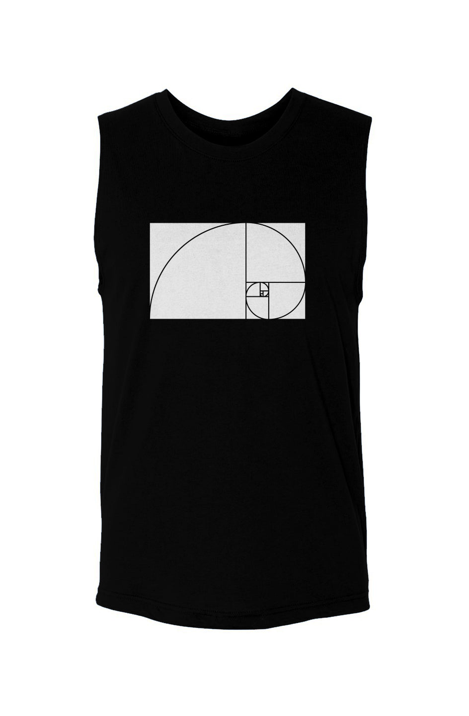 Golden ratio-Inverted (White on black)-unisex muscle tank