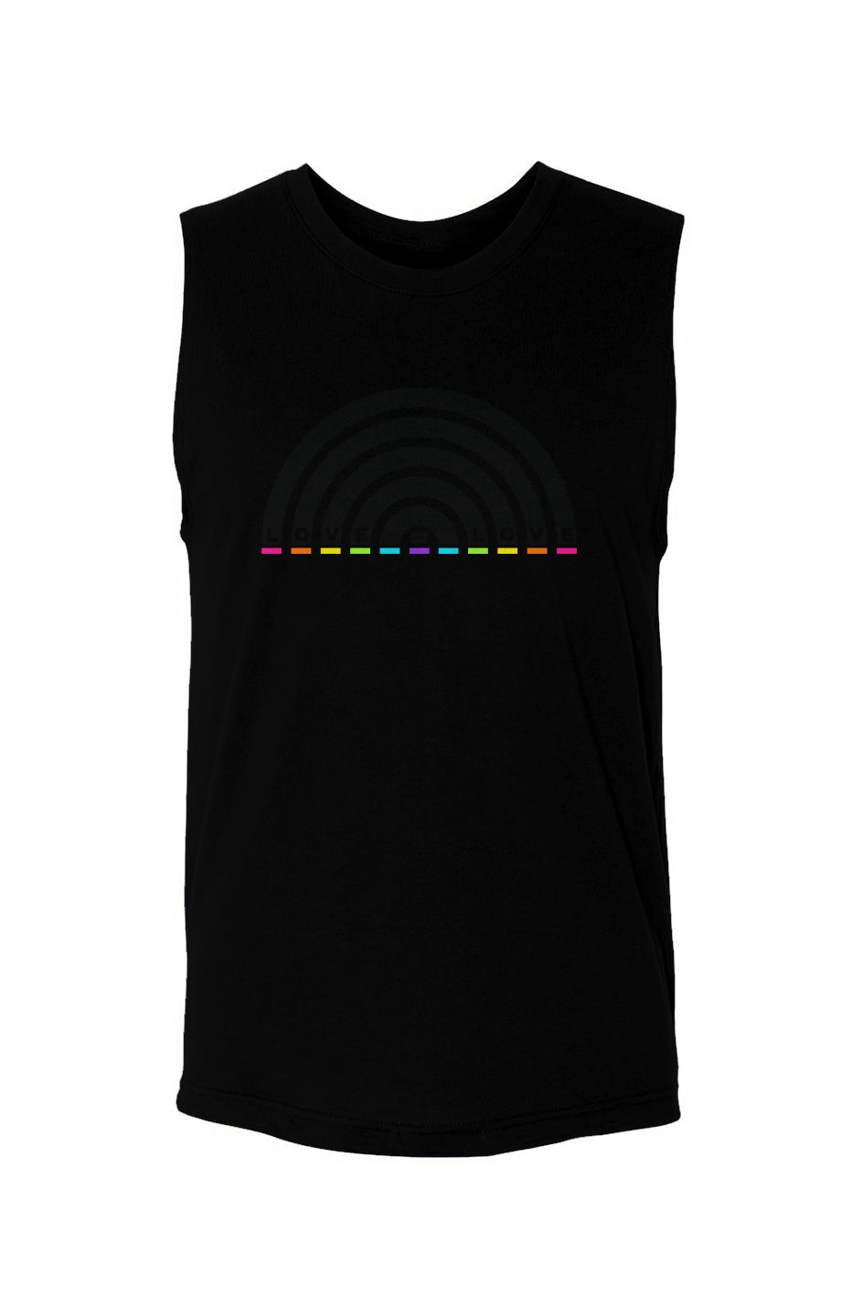 Love is Love Full Color Rainbow - Unisex Muscle Tank