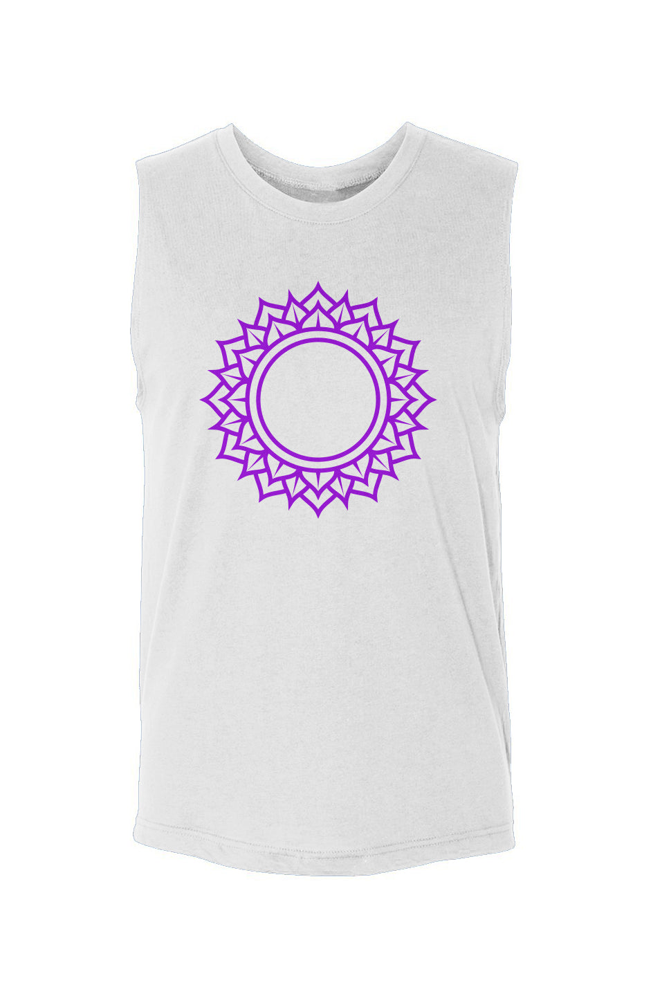 Crown Chakra Sahasrara - (Purple)  - Unisex Muscle Tank