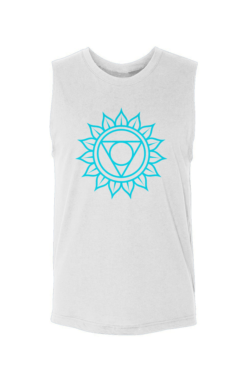 Throat Chakra Vishuddha - (Blue) - Unisex Muscle Tank