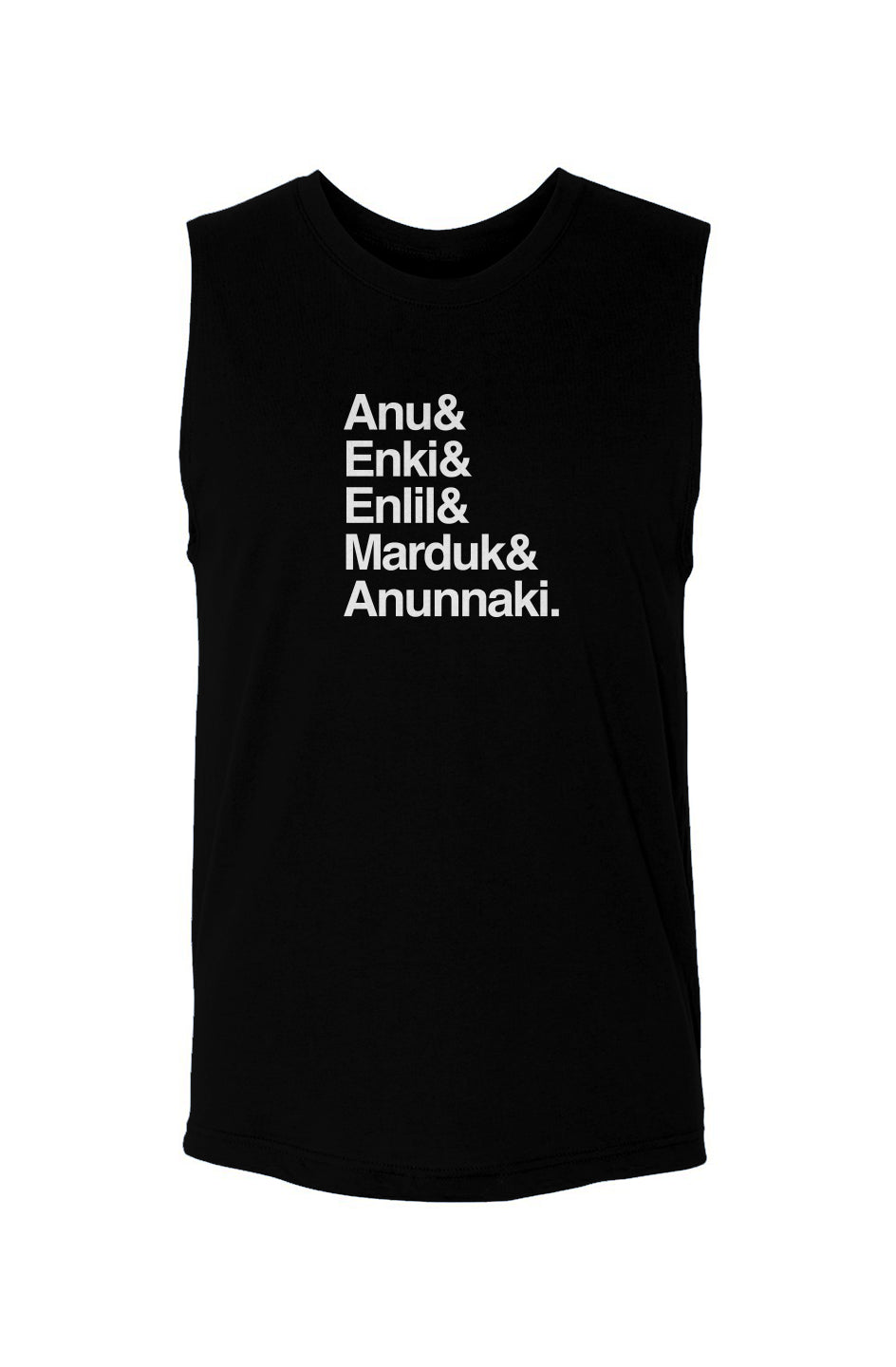 Anunnaki & (White on Black) - Unisex Muscle Tank