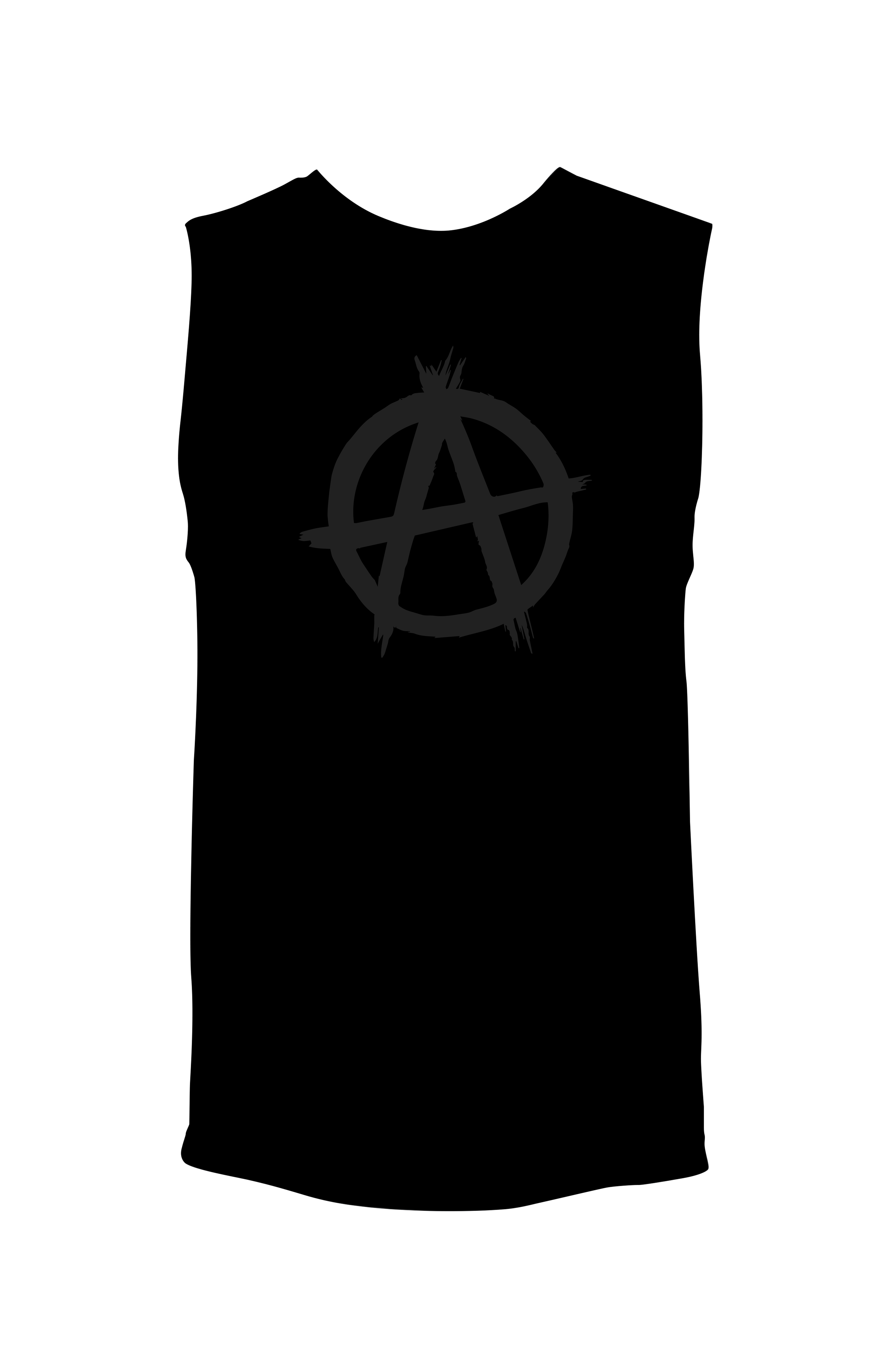 Anarchy (White on Black) - Unisex Muscle Tank