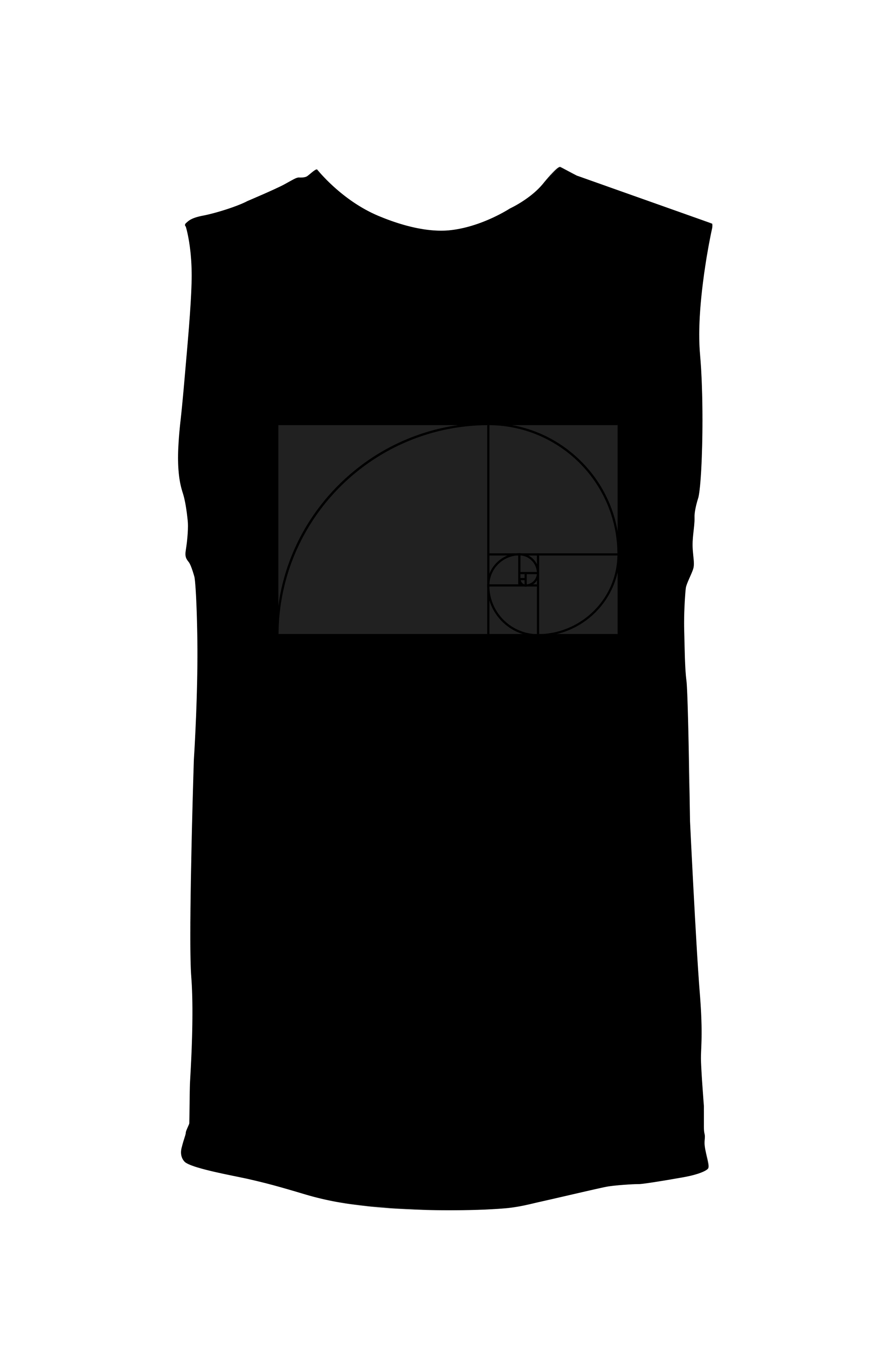 Golden Ratio (Black on Black) - Unisex Muscle Tank