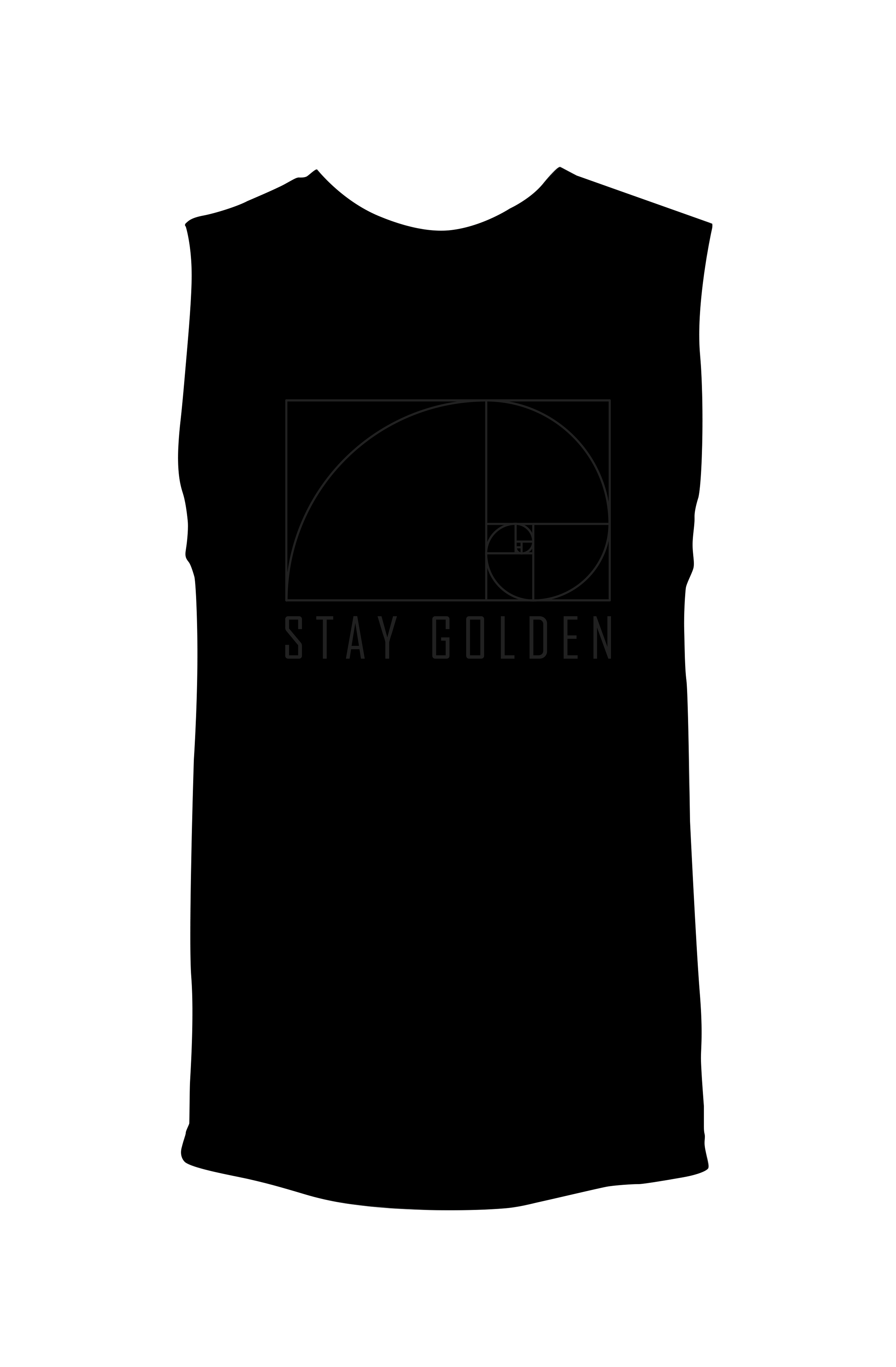 Stay Golden (Black on Black) - Unisex Muscle Tank