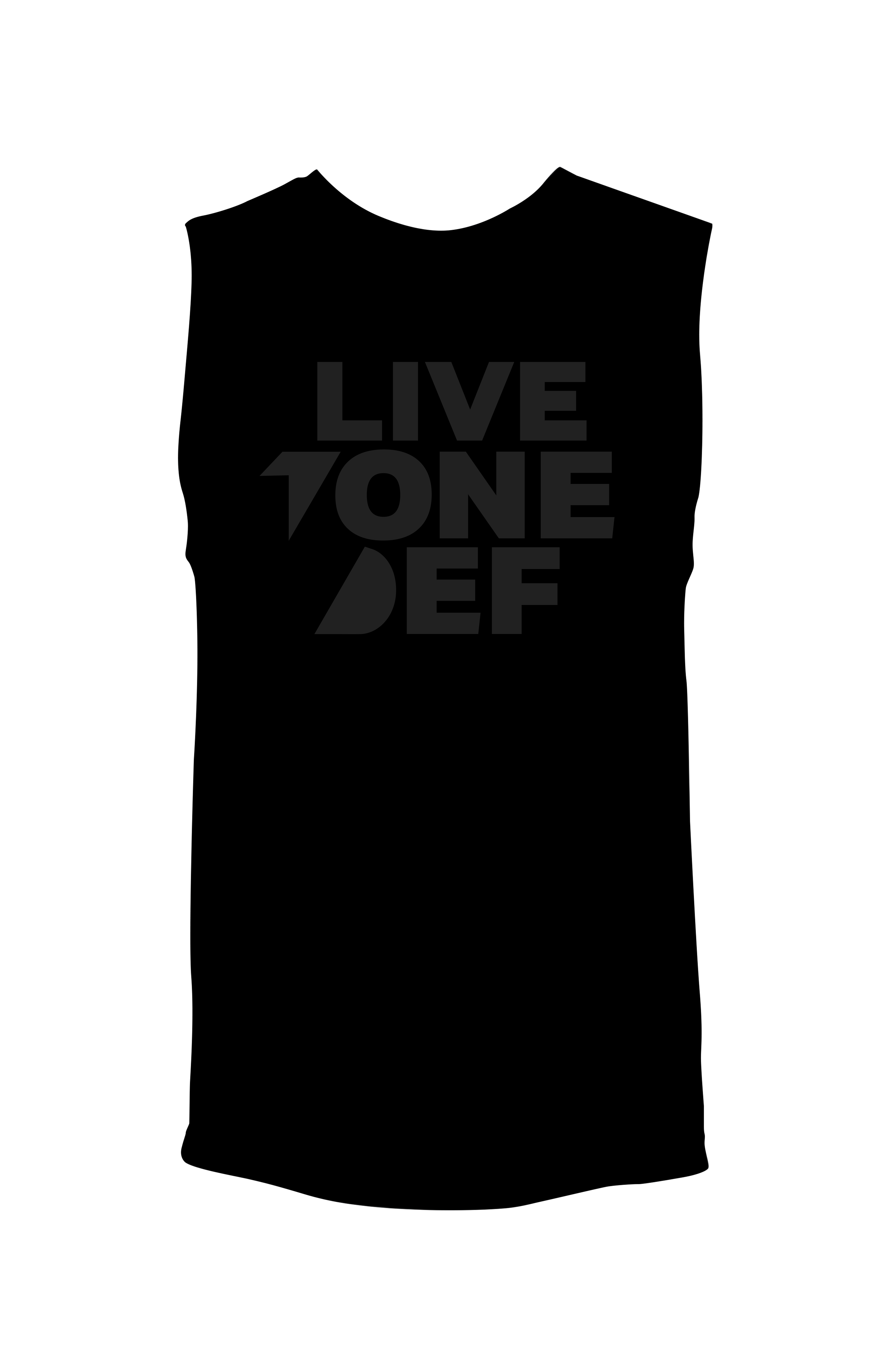 Live Tone Def (Black on Black) - Unisex Muscle Tank