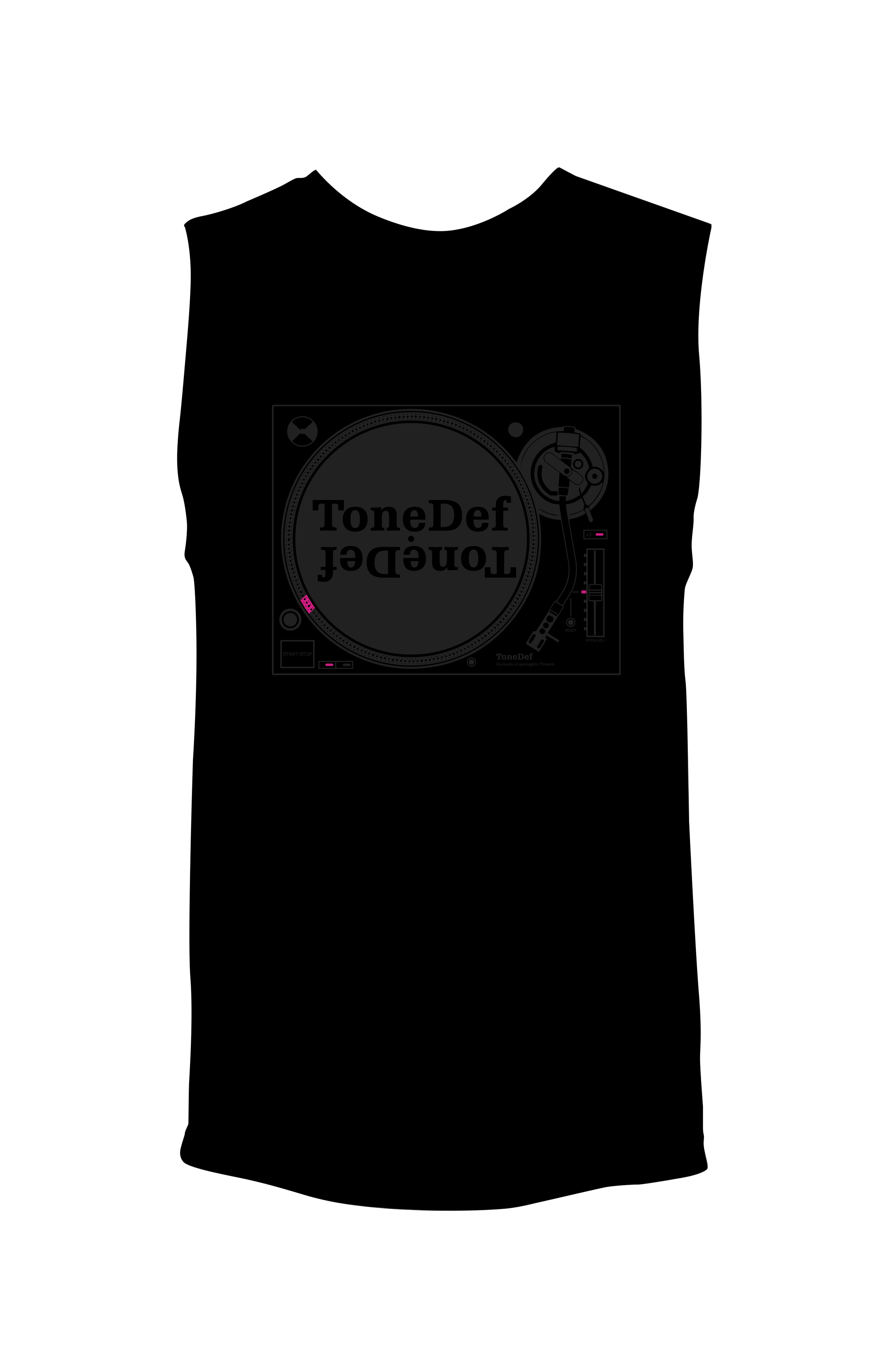 ToneDef Turn Table (Pops of Color) - Unisex Muscle Tank