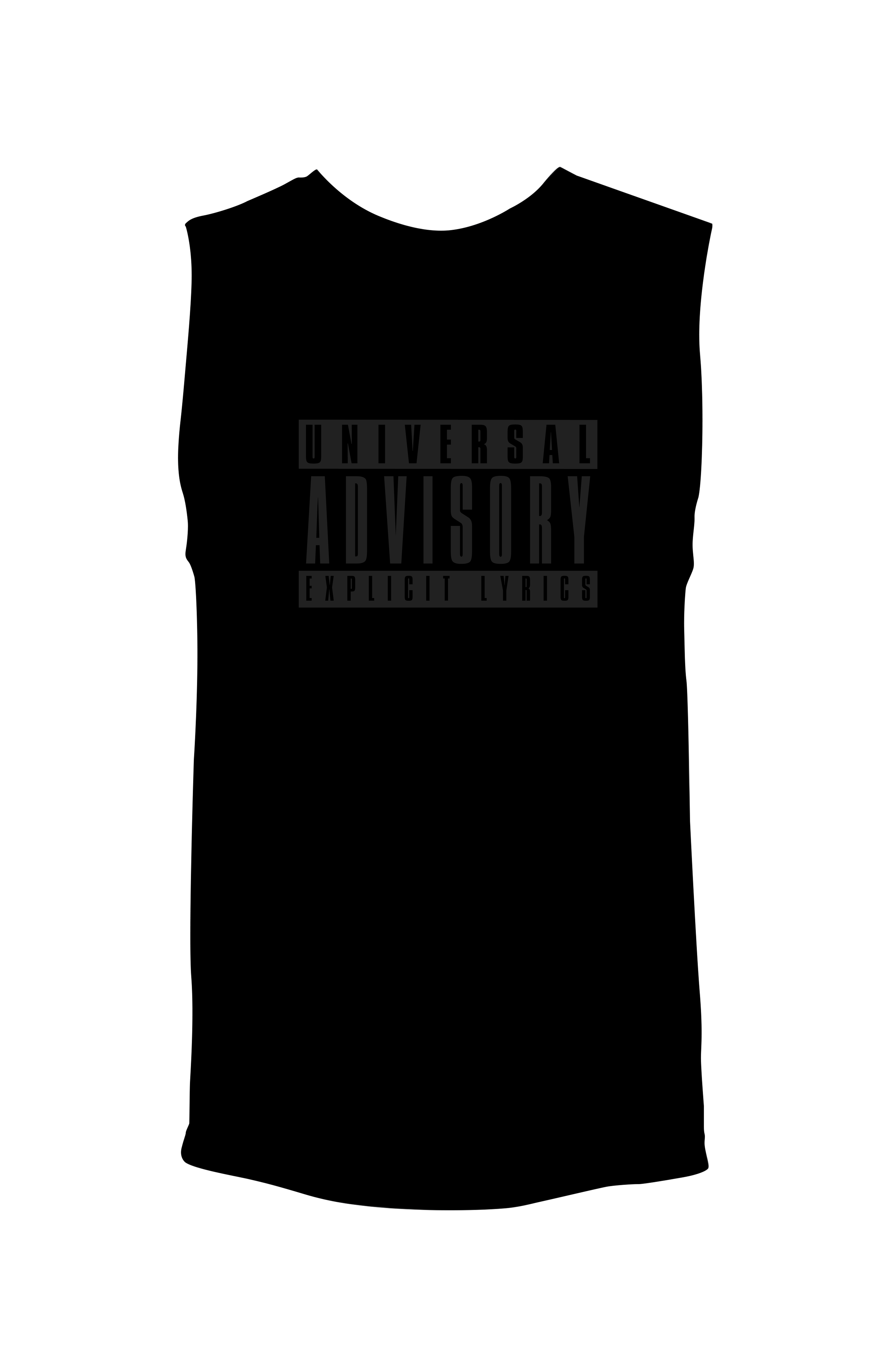 Universal-Advisory-Explicit-Lyrics (Black on black) - Unisex Muscle Tank